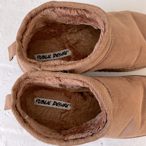 Public Desire Shorty Tan Faux Suede Ultra Mini
Chunky Ankle Boots - Picture 9 of 9